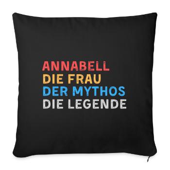 Annabell Fau Mythos Legende - Sofakissenbezug 45 x 45 cm - Schwarz - Vorne