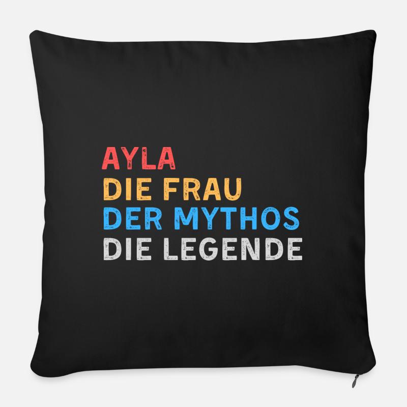 Ayla Fau Mythos Legende - Sofakissenbezug 45 x 45 cm - Schwarz