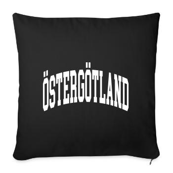 Östergötland - Sofa pillowcase 17,3'' x 17,3'' (45 x 45 cm) - black - Front