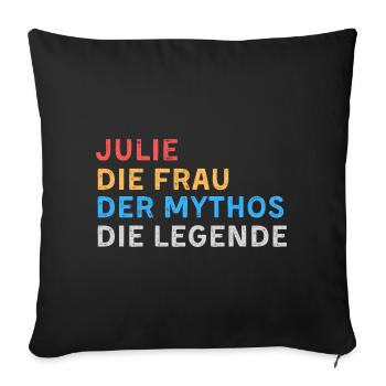Julie Fau Mythos Legende - Sofakissenbezug 45 x 45 cm - Schwarz - Vorne