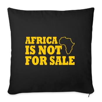 africa is not for sale - Housse de coussin décorative 45 x 45 cm - noir - Devant