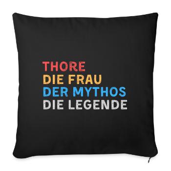 Thore Fau Mythos Legende - Sofakissenbezug 45 x 45 cm - Schwarz - Vorne