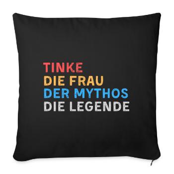 Tinke Fau Mythos Legende - Sofakissenbezug 45 x 45 cm - Schwarz - Vorne