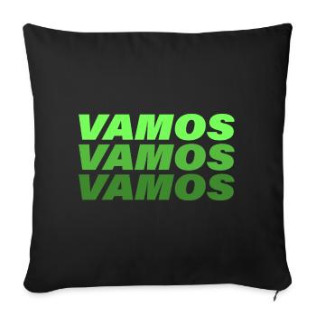Vamos - Sofa pillowcase 17,3'' x 17,3'' (45 x 45 cm) - black - Front