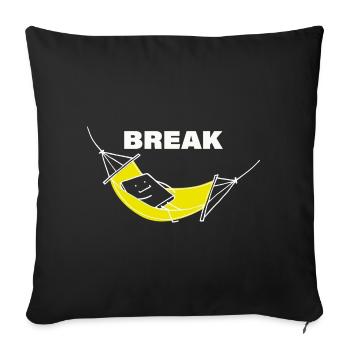BREAK - Sofakissenbezug 45 x 45 cm - Schwarz - Vorne