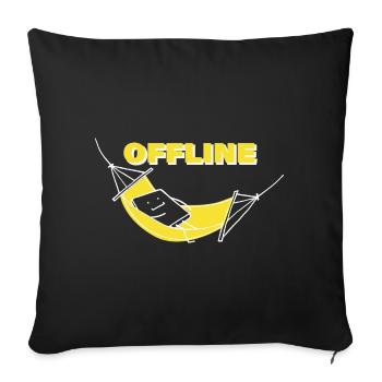 OFFLINE - Sofa pillowcase 17,3'' x 17,3'' (45 x 45 cm) - black - Front