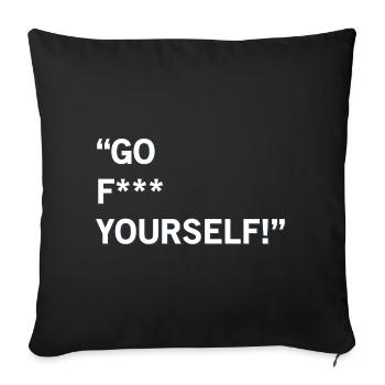 Allez-y vous-même - Housse de coussin décorative 45 x 45 cm - noir - Devant