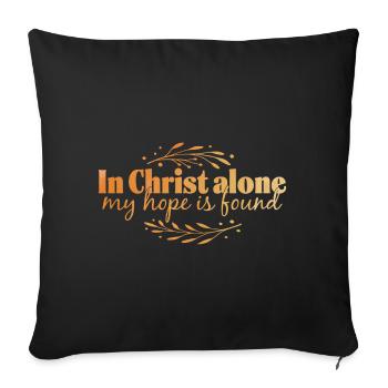 En Christ seul - Housse de coussin décorative 45 x 45 cm - noir - Devant