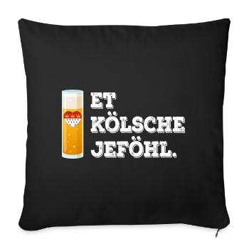 Karneval Köln Jeck Is Geil Kölle Alaaf Kölsch - Sofa pillowcase 17,3'' x 17,3'' (45 x 45 cm) - black - Front