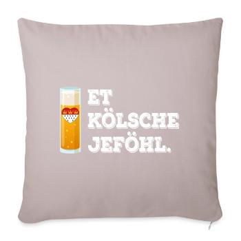 Karneval Köln Jeck Is Geil Kölle Alaaf Kölsch - Housse de coussin décorative 45 x 45 cm - taupe clair - Devant