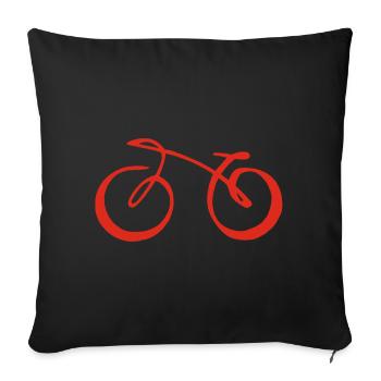 Red Minimalist Bike - Sofa pillowcase 17,3'' x 17,3'' (45 x 45 cm) - black - Front