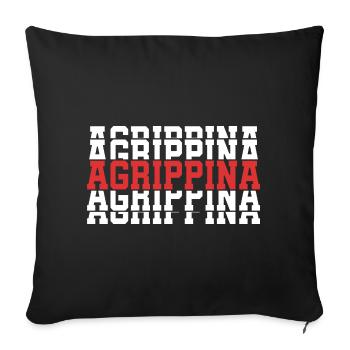 Agrippina t-shirt stacked text gift t-shirt - Sofa pillowcase 17,3'' x 17,3'' (45 x 45 cm) - black - Front