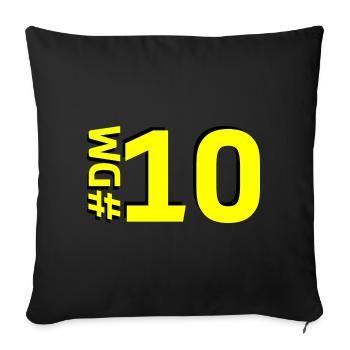 DM10-KARTON - Sofakissenbezug 45 x 45 cm - Schwarz - Vorne