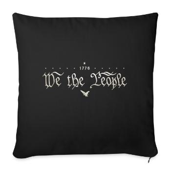 We the People - Founding Fathers Constitution - Sofa pillowcase 17,3'' x 17,3'' (45 x 45 cm) - black - Front
