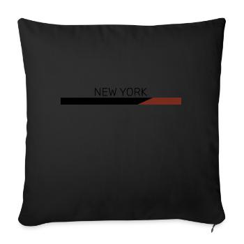 New York - Sofa pillowcase 17,3'' x 17,3'' (45 x 45 cm) - black - Front