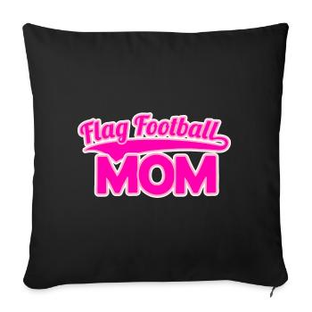 Flag Football Mom Mutter Mama - Sofa pillowcase 17,3'' x 17,3'' (45 x 45 cm) - black - Front