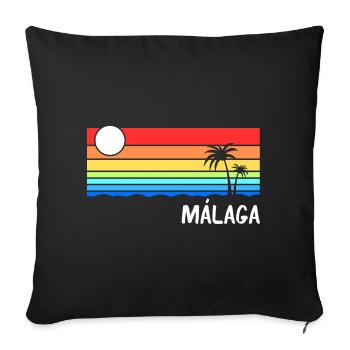 Málaga Andalusien Spanien Urlaub Malaga - Sofakissenbezug 45 x 45 cm - Schwarz - Vorne