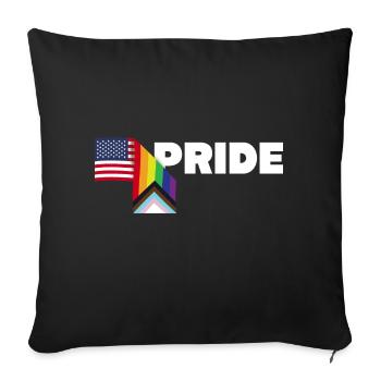 Proud Ally and Proud Patriot - LGBT Gay Lesbian - Sofa pillowcase 17,3'' x 17,3'' (45 x 45 cm) - black - Front