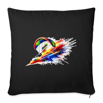 Paraglider - Color Splash - Sofa pillowcase 17,3'' x 17,3'' (45 x 45 cm) - black - Front