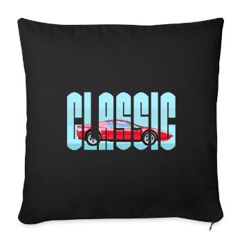 CLASSIQUE Voiture de sport super voiture - Housse de coussin décorative 45 x 45 cm - noir - Devant