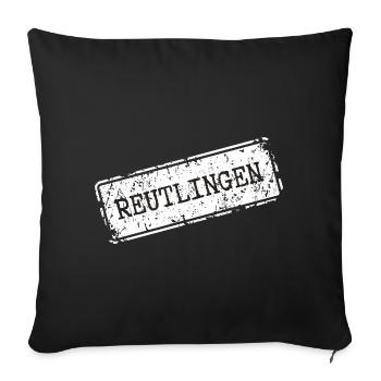 Reutlingen - Housse de coussin décorative 45 x 45 cm - noir - Devant