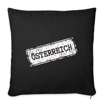Autriche - Housse de coussin décorative 45 x 45 cm - noir - Devant