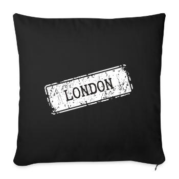 Timbre London City Area Design - Housse de coussin décorative 45 x 45 cm - noir - Devant