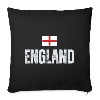 Flag of England, English patriot - Sofa pillowcase 17,3'' x 17,3'' (45 x 45 cm) - black - Front