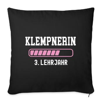 Plumber training 3 year apprenticeship plumber apprenticeship - Sofa pillowcase 17,3'' x 17,3'' (45 x 45 cm) - black - Front