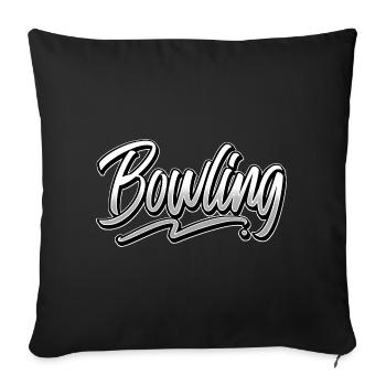 Bowling - Sofa pillowcase 17,3'' x 17,3'' (45 x 45 cm) - black - Front