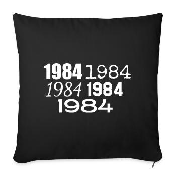 1984 - Housse de coussin décorative 45 x 45 cm - noir - Devant