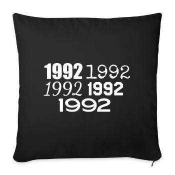 1992 - Sofa pillowcase 17,3'' x 17,3'' (45 x 45 cm) - black - Front
