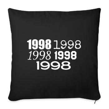 1998 - Sofa pillowcase 17,3'' x 17,3'' (45 x 45 cm) - black - Front