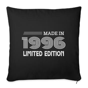 Original 1996 Vintage 1996 Rétro Anniversaire 1996 - Housse de coussin décorative 45 x 45 cm - noir - Devant