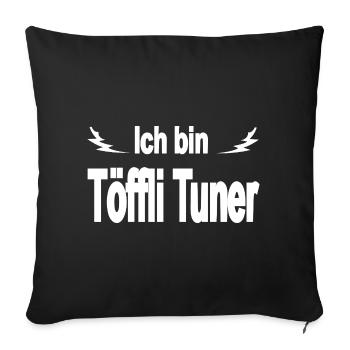 mobylette - Housse de coussin décorative 45 x 45 cm - noir - Devant
