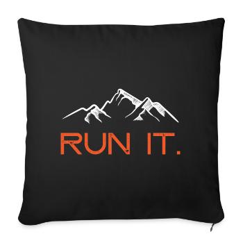 Ultra Running - Run It! - Sofa pillowcase 17,3'' x 17,3'' (45 x 45 cm) - black - Front
