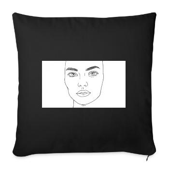 Women Beauty - Sofa pillowcase 17,3'' x 17,3'' (45 x 45 cm) - black - Front