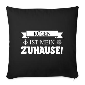 Island of Rügen, chalk cliffs & Baltic Sea - Küsten Design - Sofa pillowcase 17,3'' x 17,3'' (45 x 45 cm) - black - Front