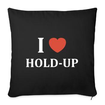 J’aime Hold-Up - Housse de coussin décorative 45 x 45 cm - noir - Devant