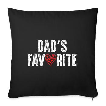 Papas_Lieblings - Housse de coussin décorative 45 x 45 cm - noir - Devant