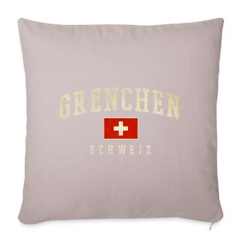 Personnages vintage de Grenchen Suisse - Housse de coussin décorative 45 x 45 cm - taupe clair - Devant