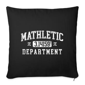 Mathletic Department 3.14159 Meme du jour du Nerd Pi - Housse de coussin décorative 45 x 45 cm - noir - Devant