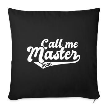 Master 2026 Graduation Graduation - Sofa pillowcase 17,3'' x 17,3'' (45 x 45 cm) - black - Front