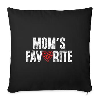 Mom's Favorite - Sofa pillowcase 17,3'' x 17,3'' (45 x 45 cm) - black - Front