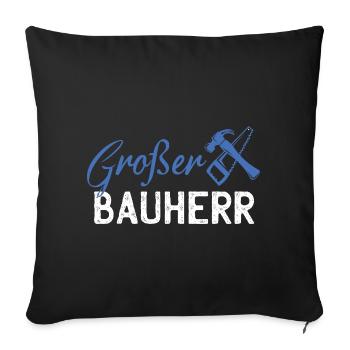 GrafBen Builder Building Graphics - Sofa pillowcase 17,3'' x 17,3'' (45 x 45 cm) - black - Front