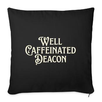 Diacre du ministère religieux du café de l’église - Housse de coussin décorative 45 x 45 cm - noir - Devant