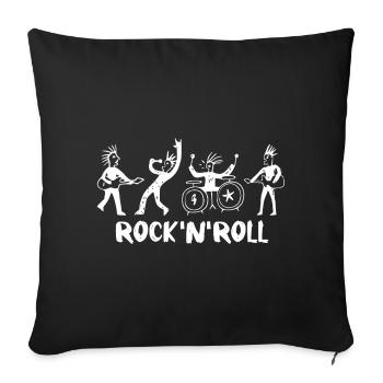 Rock and Roll Band Sketch - Sofa pillowcase 17,3'' x 17,3'' (45 x 45 cm) - black - Front