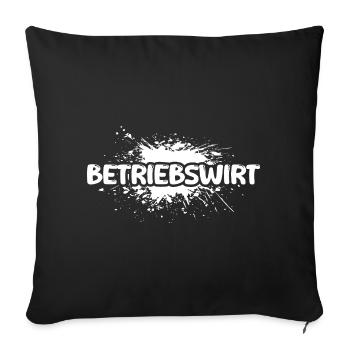 Betriebswirt Splash Grafik - Sofakissenbezug 45 x 45 cm - Schwarz - Vorne