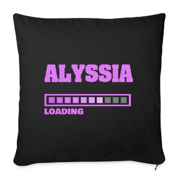 Birth of Alyssia - Sofa pillowcase 17,3'' x 17,3'' (45 x 45 cm) - black - Front
