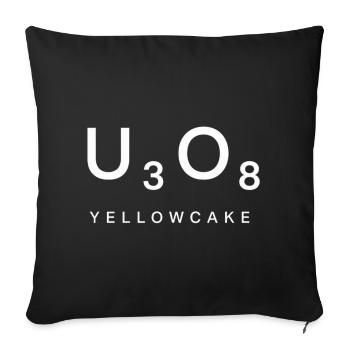 Uranium Investor U3O8 Yellowcake Shirt - Sofa pillowcase 17,3'' x 17,3'' (45 x 45 cm) - black - Front